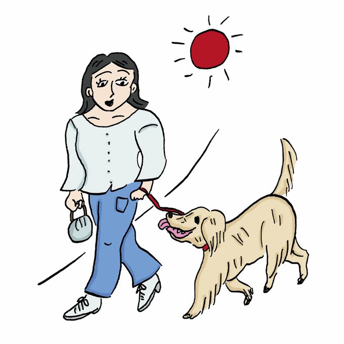犬の散歩イラスト