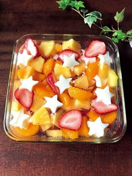 山本ゆりさんのお手軽デザート。見た目もかわいい絶品フルーツポンチ