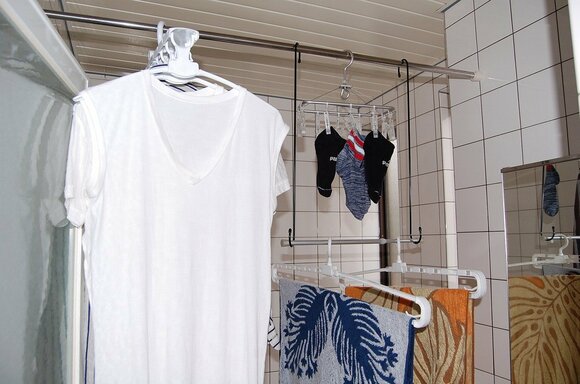 干す場所が2段に