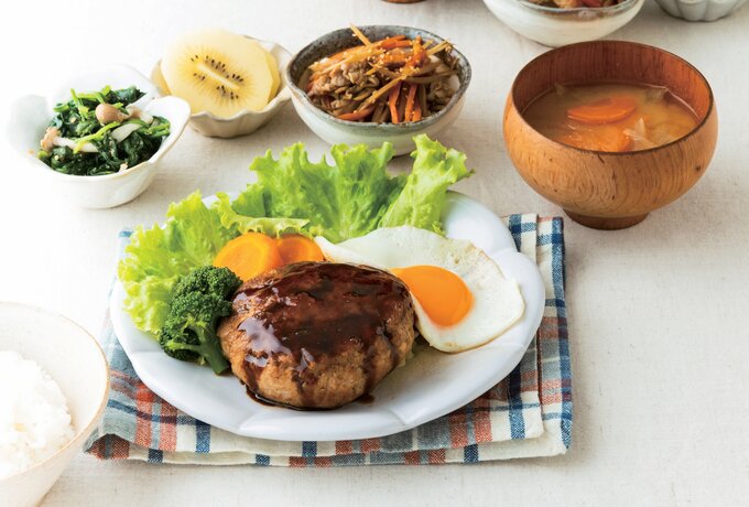 豆腐ハンバーグ献立