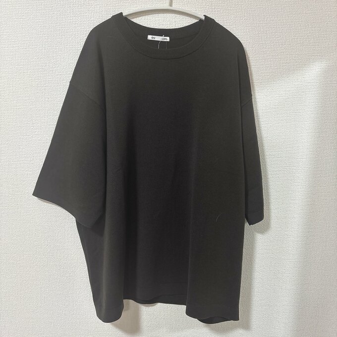 ウォッシャブルニットT（黒）