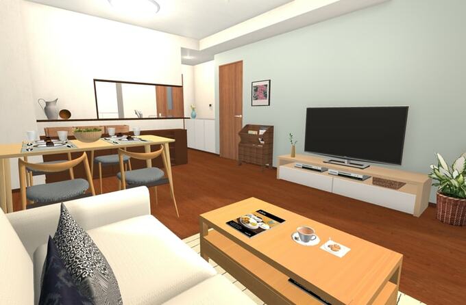 アクセントクロスは薄いグレーやイエロー・グリーン・ブルーが部屋になじみやすい