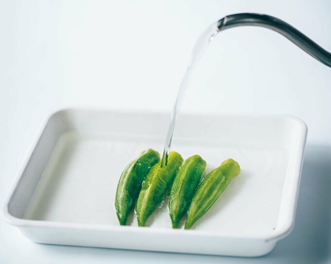 冷凍オクラの解凍