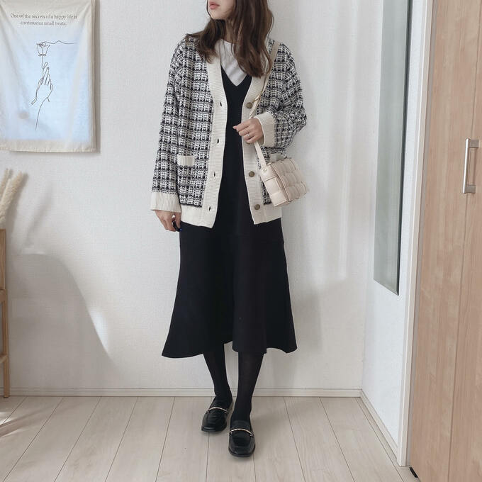 カーディガン合わせ