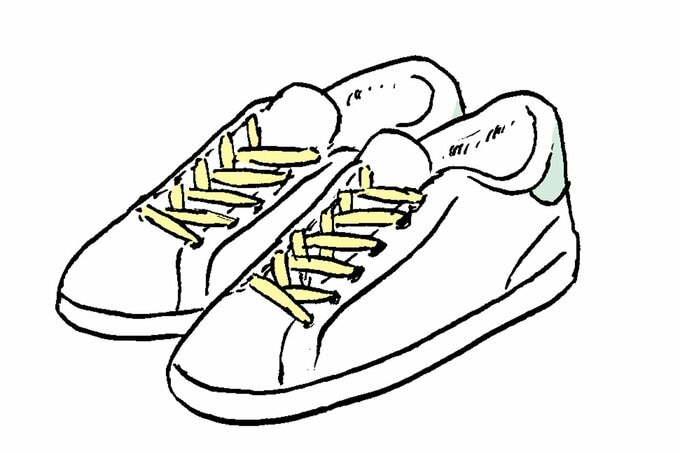 白いスニーカーのイラスト