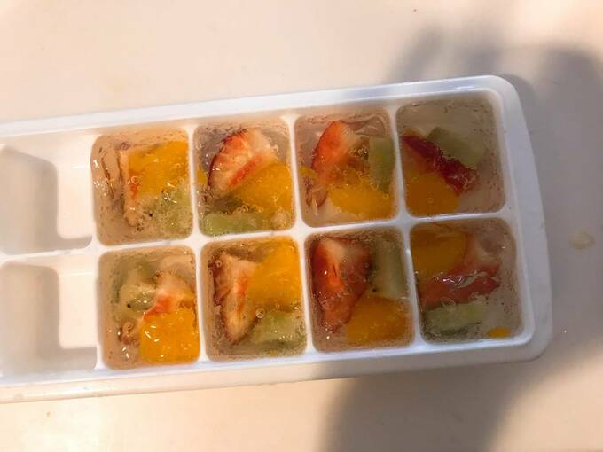 製氷皿に入るように小さめにカット