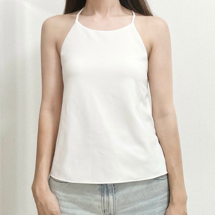 UNIQLO クレープジャージーブラキャミソール　ホルターネックブラタンクトップ ユニクロ公式 | クレープジャージーブラキャミソール(レディース)