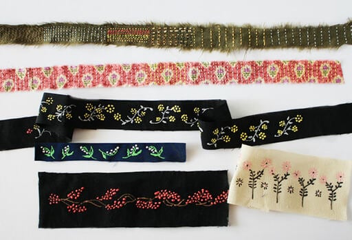 ステッチカラーテープ刺繍