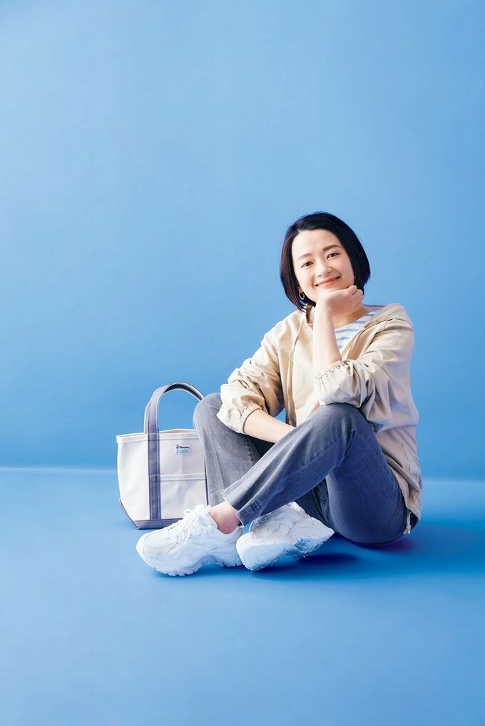 厚いブロックソールコーデ