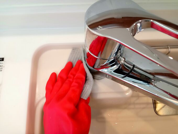 セルロースシートで掃除