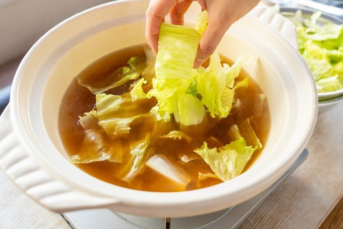 材料を入れる