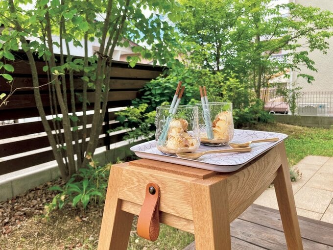 ベランダでお食事