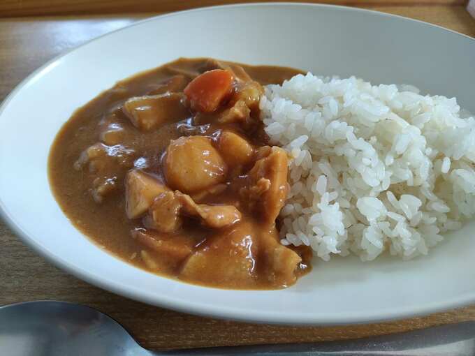 （長イモでつくったチキンカレー）