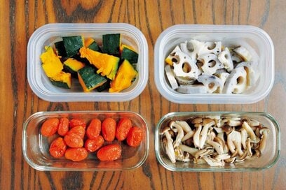 野菜は蒸してたっぷり、海藻は数種類ストック。幸せの源「健康」を保つための食生活