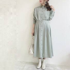 GUの水玉ワンピはフランス女優風！春まで着まわせる