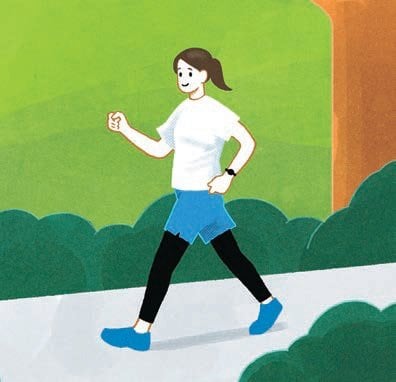 歩く女性イラスト