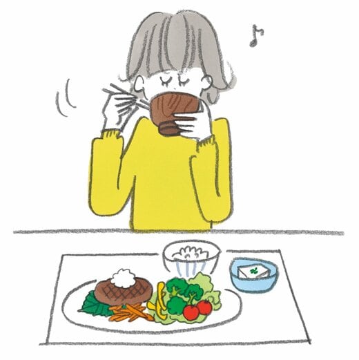 ご飯を食べる人