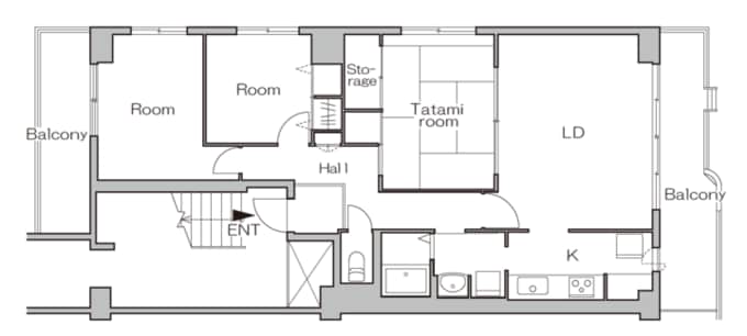 リノベーション前の間取り図
