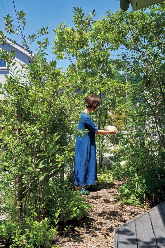 ガーデニングを楽しむ庭