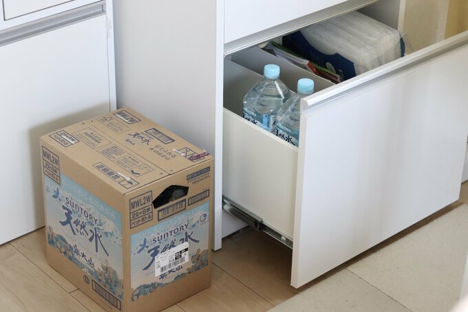 収納に収まっていない日用品