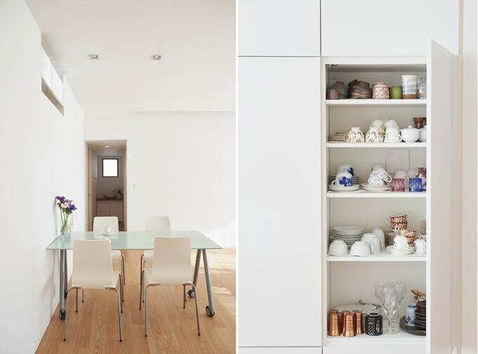 潔く白いダイニング