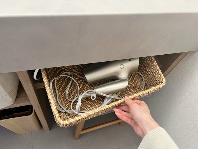 ドライヤーを収納している画像