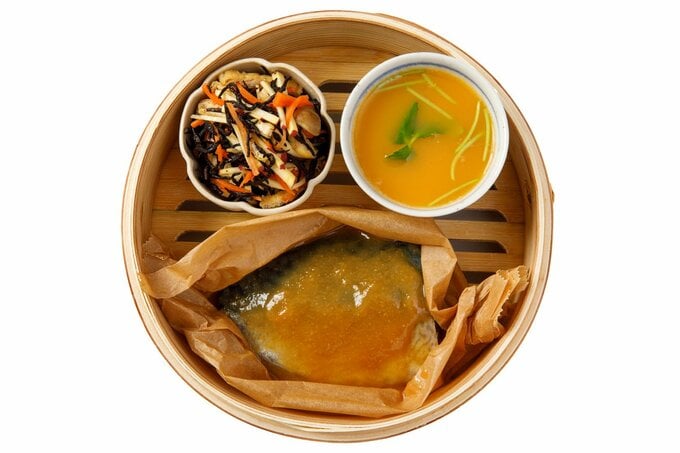 せいろでつくる、西京漬け風定食