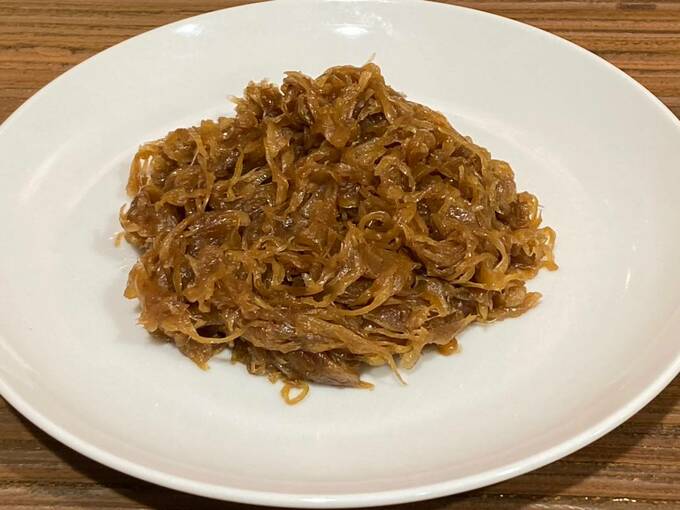 炒めたタマネギ