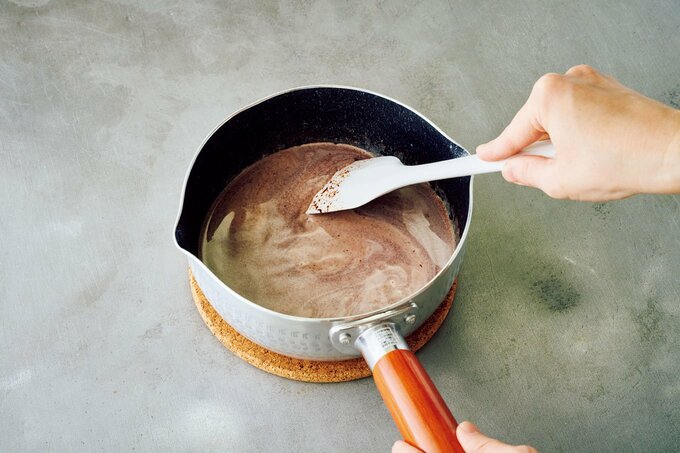 チョコを混ぜる