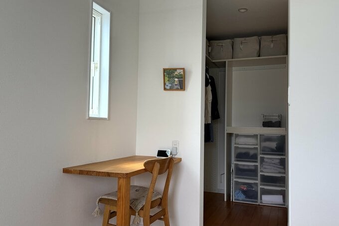 机の置かれた部屋