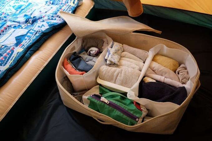 ソフトボックスに衣類など