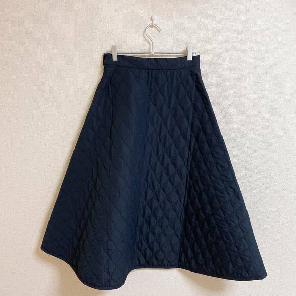 キルトフレアロングスカート