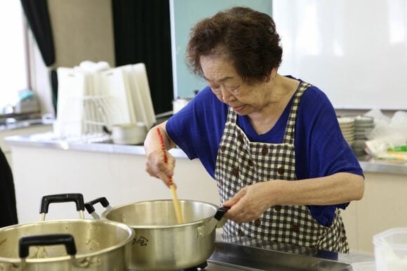調理中