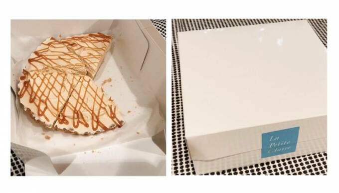 箱に入ったホールケーキ