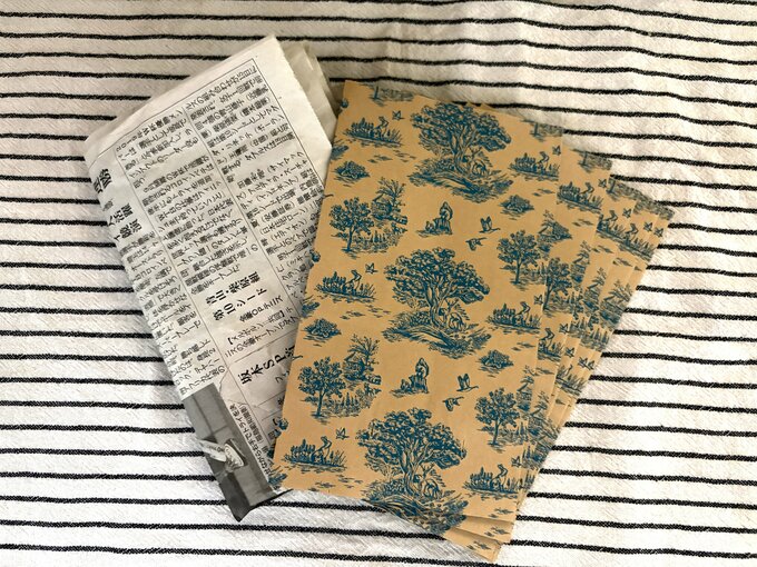 新聞紙、キッチンペーパー