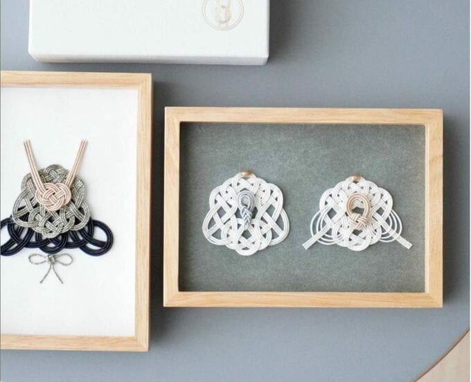 水引のひな人形のフレーム