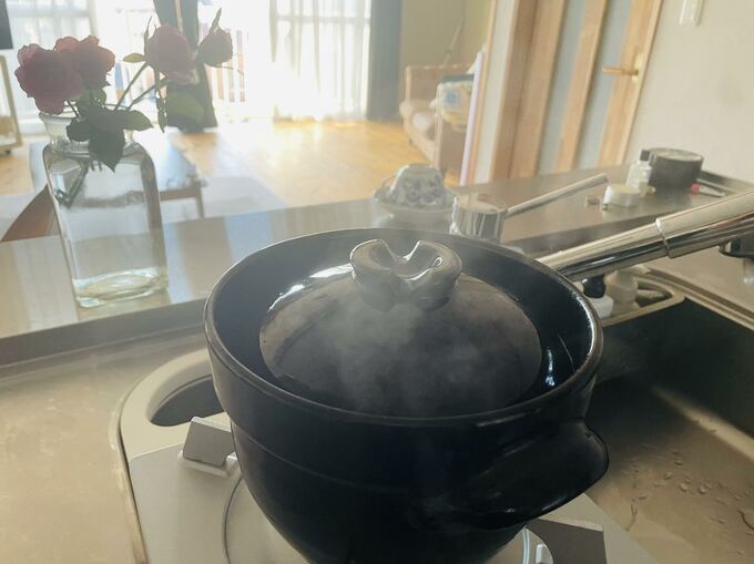 土鍋で炊く玄米