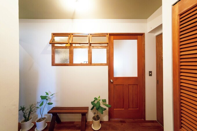 ガラス入りのドア