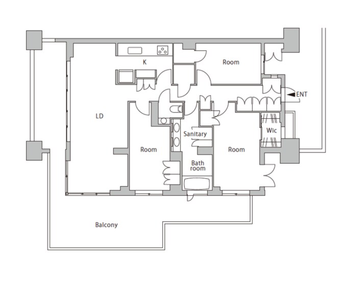 リノベーション前の間取り図