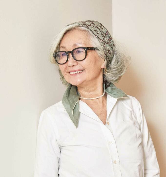 頭に巻いた姿