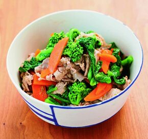 旬の菜の花をメインおかずに！大人味の豚肉のポン酢あえ