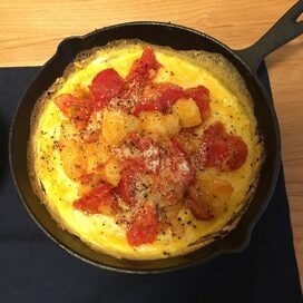 ひっくり返さない「トマトの変わりオムレツ」！これなら失敗知らずです