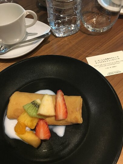 米粉を使ったクレープ