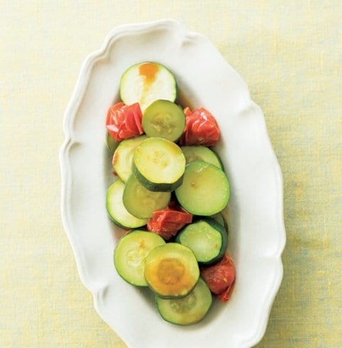 ズッキーニとトマト蒸し