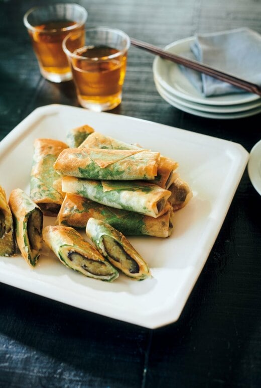 とろとろナスのシソみそチーズ春巻き