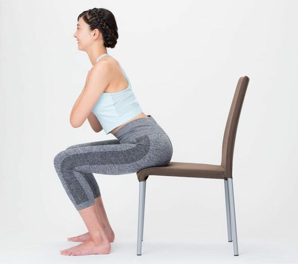 姿勢を横から見た図