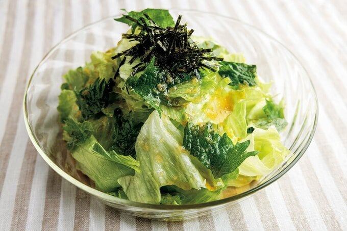 レタスと青ジソののりサラダ