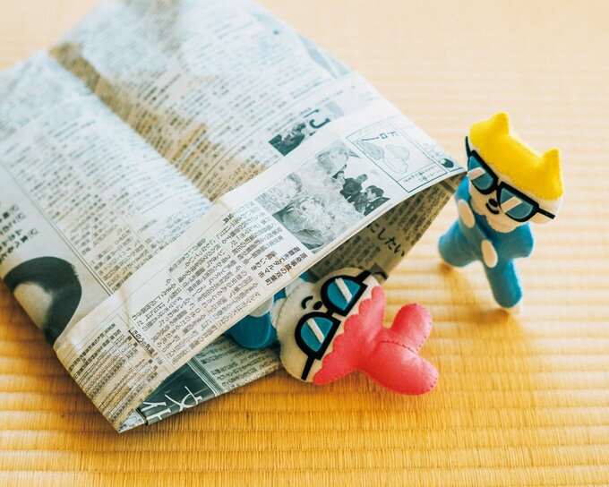 新聞紙のゴミ袋