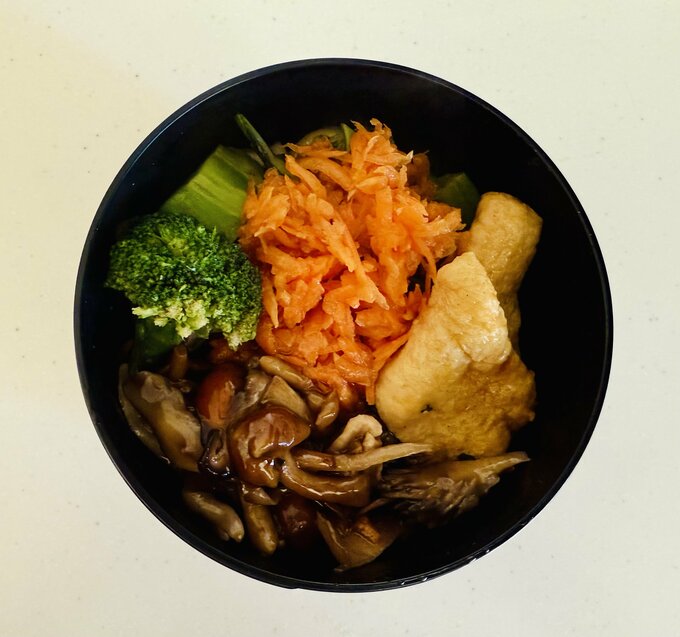 夕食残り物アレンジしたお弁当