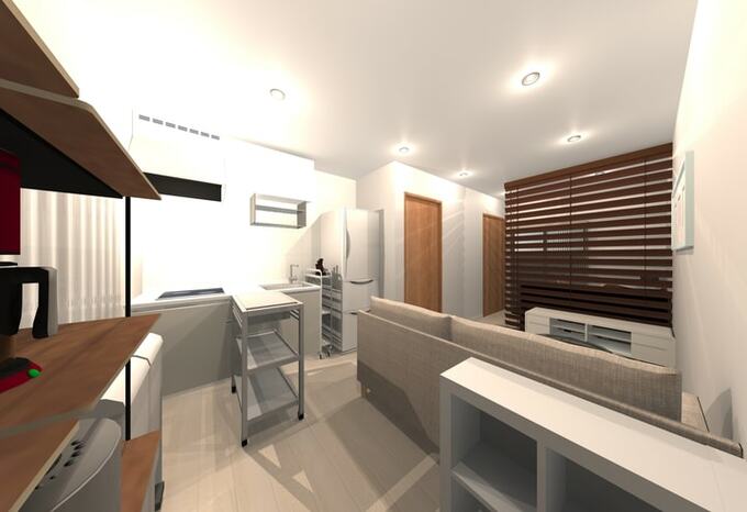 キッチンの作業スペースが広がったプラン